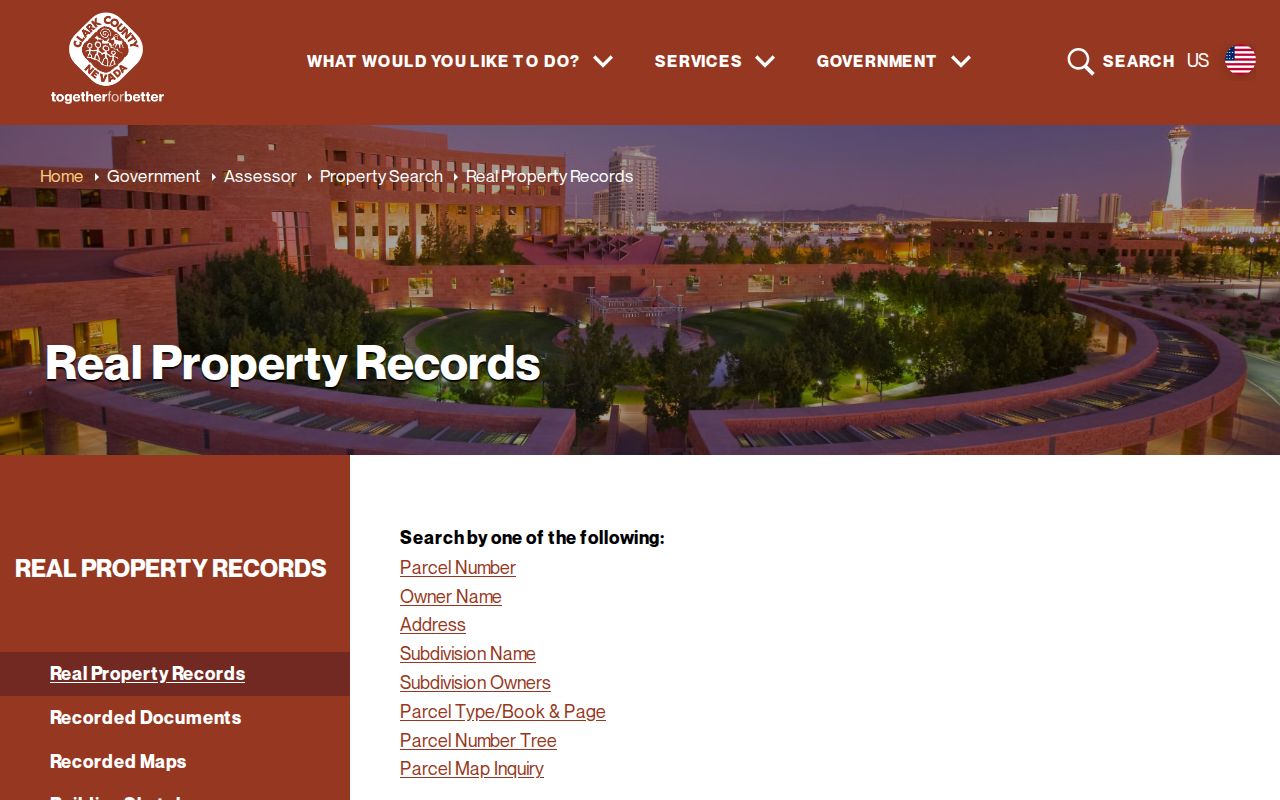 Sunrise Manor people search using Clark County assessor property records