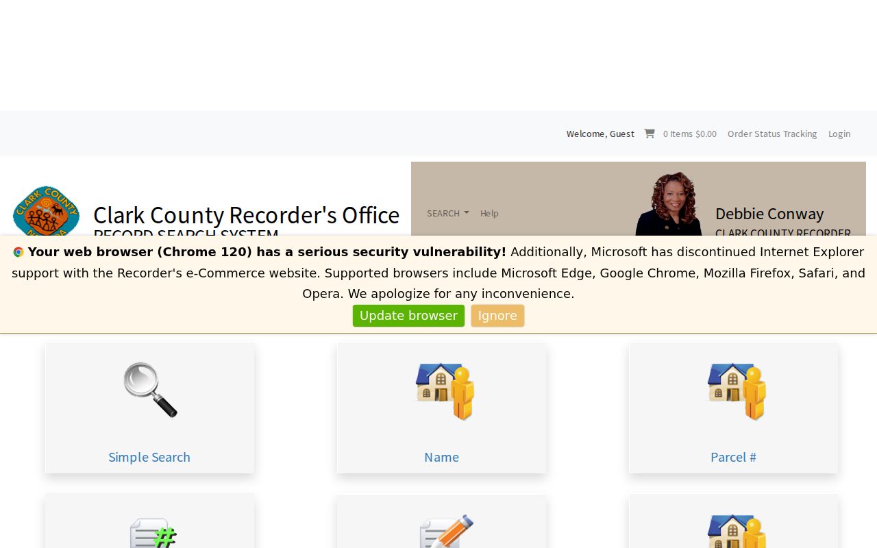 Sunrise Manor people search in Clark County Recorder records